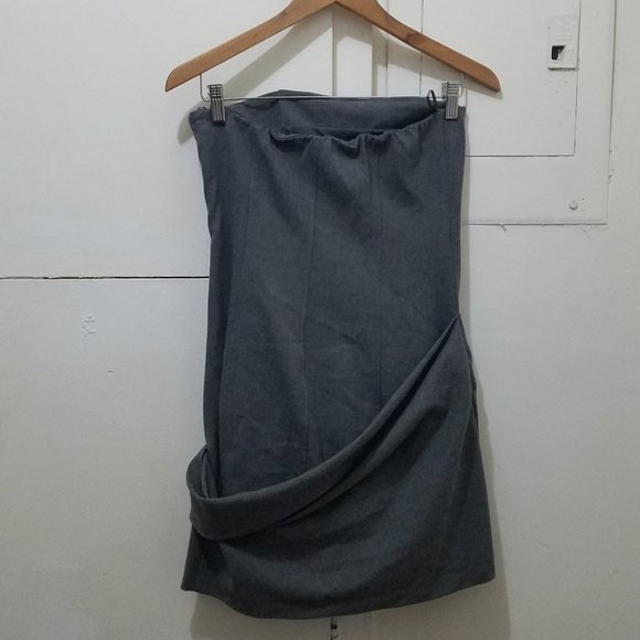 NWT GRAY STRAPLESS DRESS - Picture 9 of 9